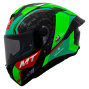 Capacete MT Helmets Targo S Réplica Ivan Ortolá Jerez 2024 B6 Verde Brilho