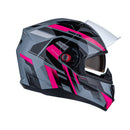 Capacete Bieffe B-40 VTour - Cinza/Rosa