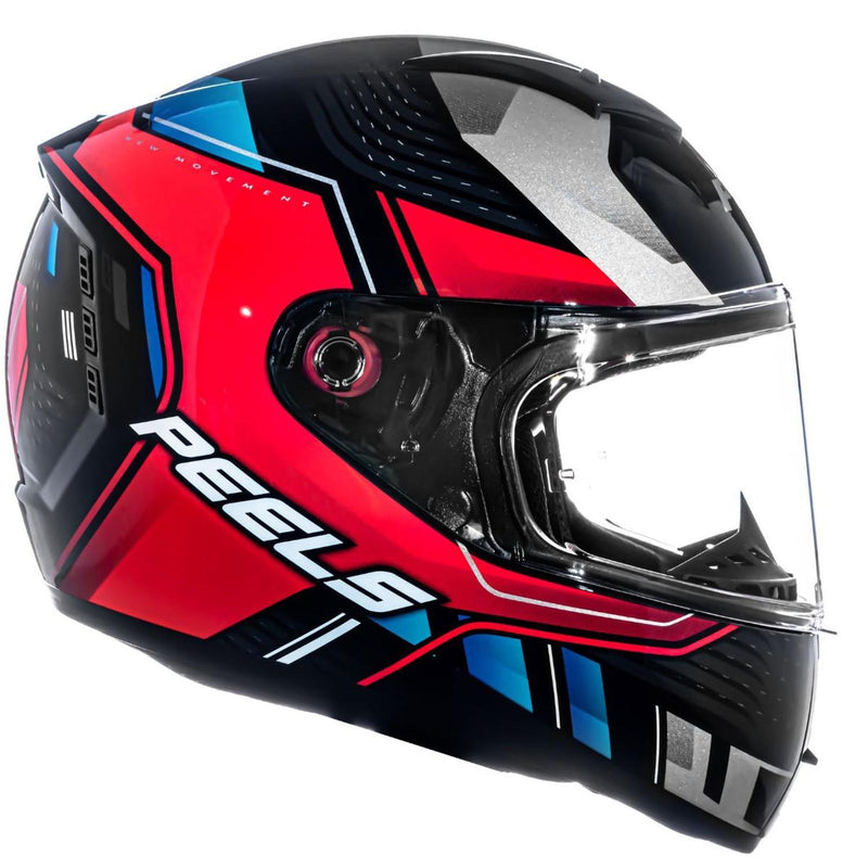 Capacete Peels ICON 23 FORCE Original C/Visor Preto/Vermelho - Tecnologia EVR e Design Aerodinâmico