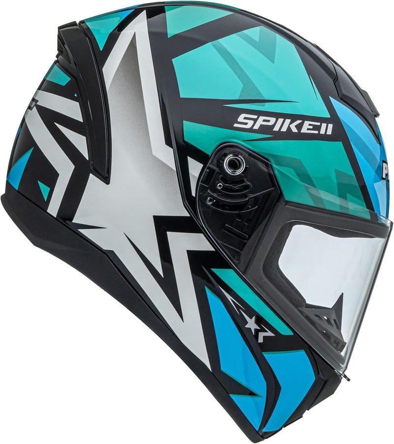 Capacete Peels SPIKE II 1ST Preto-Verde Agua