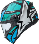 Capacete Peels SPIKE II 1ST Preto-Verde Agua