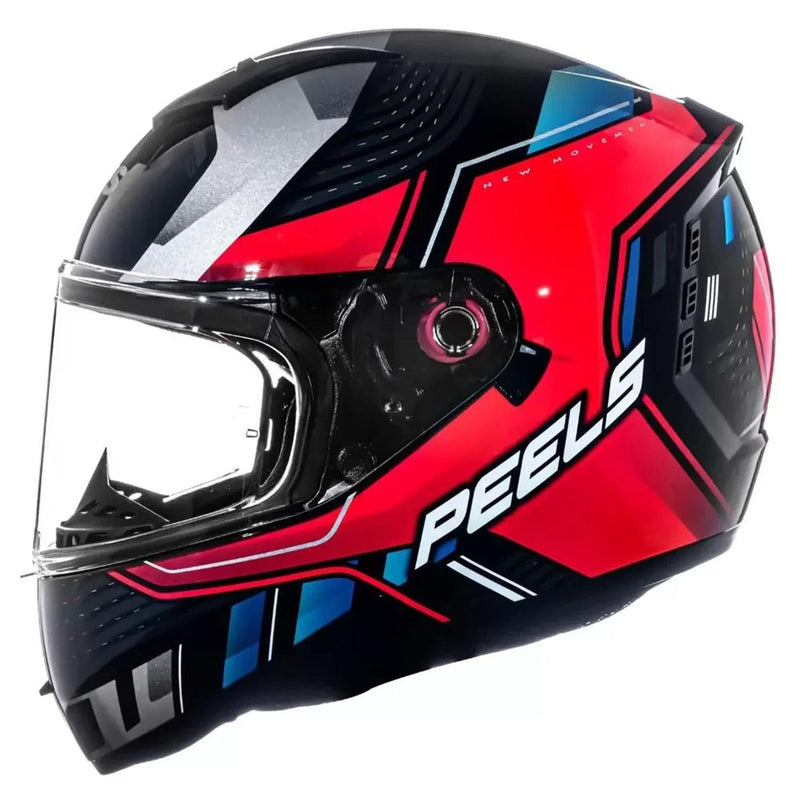 Capacete Peels ICON 23 FORCE Original C/Visor Preto/Vermelho - Tecnologia EVR e Design Aerodinâmico