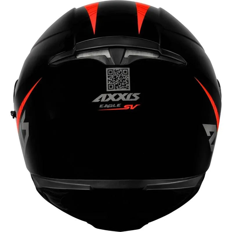 Capacete AXXIS Eagle SV Solid Gloss Black/Red - Tamanho 62 XL