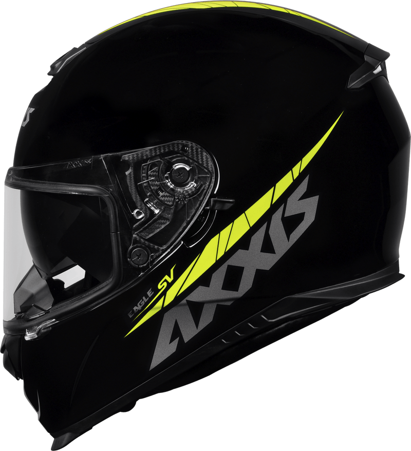 Capacete AXXIS Eagle SV Solid Gloss Black/Yellow - Tamanho 56 S