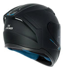Capacete AXXIS Segment Solid Preto Fosco - Vista Traseira com Spoiler
