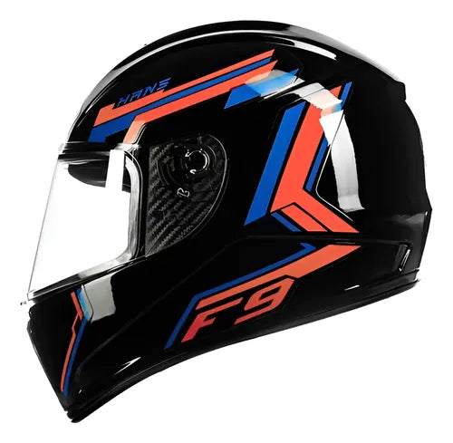 Capacete FLY F-9HG HANS Original Preto/Vermelho - Tecnologia HANS e Proteção Avançada