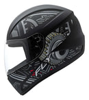 Capacete Fly F-9 HG Motor Preto Fosco Grafite visão lateral  esquerda 