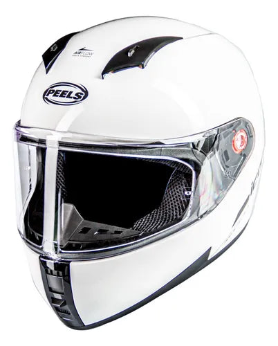 Capacete Peels Icon 23 Naked - Cor Branco Brilho/Prata