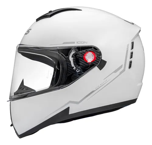 Capacete Peels Icon 23 Naked - Cor Branco Brilho/Prata