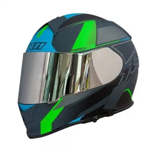 Capacete X11 Revo Pro Flagger SV com Viseira Extra Verde Fosco - Tamanho 58