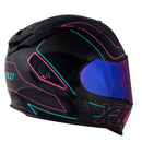 Capacete X11 REVO PRO TRONIX SV Rosa/Acqua - Design Feminino com Viseira Extra
