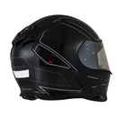 Capacete X11 Revo Pro Tronix SV Cinza/Preto Brilho Vista traseira 