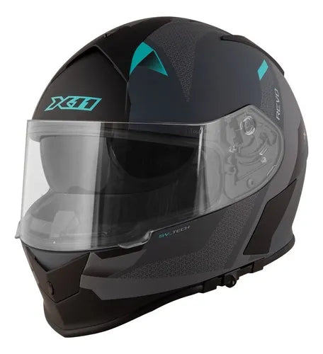 Capacete X11 REVO VISION SV - Cor Cinza/Acqua Fosco Tamanho 56