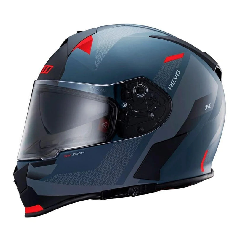 CAPACETE X11 REVO VISION SV Cinza/Verm Fosco 60 11080961 14905