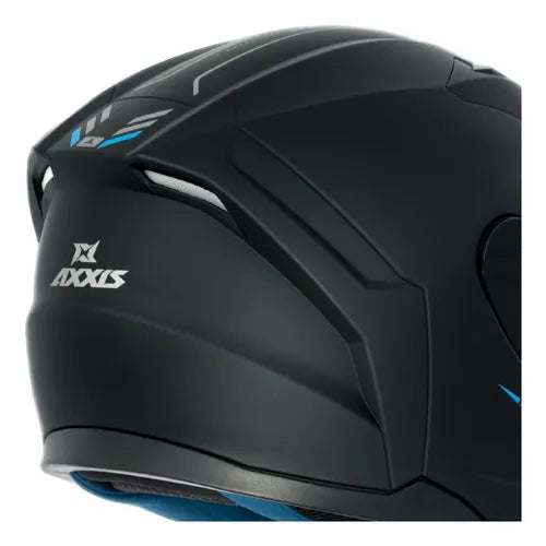 Capacete AXXIS Segment Solid Preto Fosco - Detalhe do Acabamento Mate
