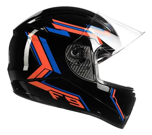 Capacete FLY F-9HG HANS Original Preto/Vermelho - Tecnologia HANS e Proteção Avançada