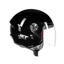 CAPACETE FLY JET HG CLASSIC PRETO  Brilhante  Visão Lateral