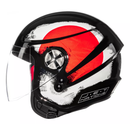 CAPACETE FLY JET HG NATION Preto/JP