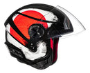 CAPACETE FLY JET HG NATION Preto/JP visão Lateral 