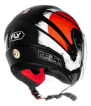 CAPACETE FLY JET HG NATION Preto/JP visão Traseira