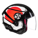 CAPACETE FLY JET HG NATION Preto/JP visão lateral 