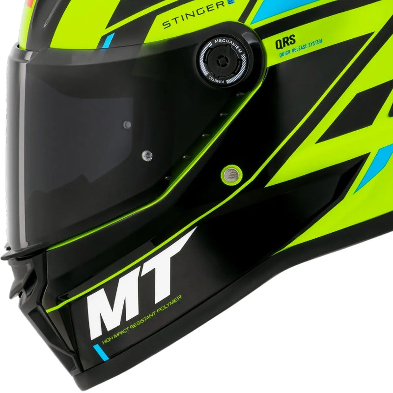 Capacete MT Helmets Stinger 2 ZIVZE C3 Fluor Gloss - Tecnologia HIRP