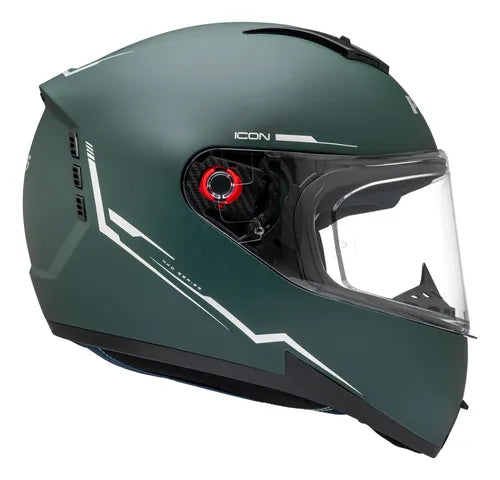 Capacete Peels Icon 23 Naked - Cor Verde Militar Fosco/Prata