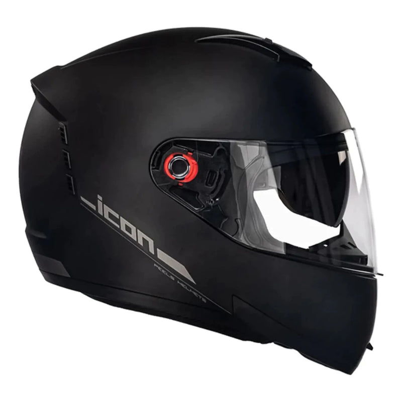 Capacete Peels Icon Pro NKD com Viseira - Cor Preto Fosco/Prata
