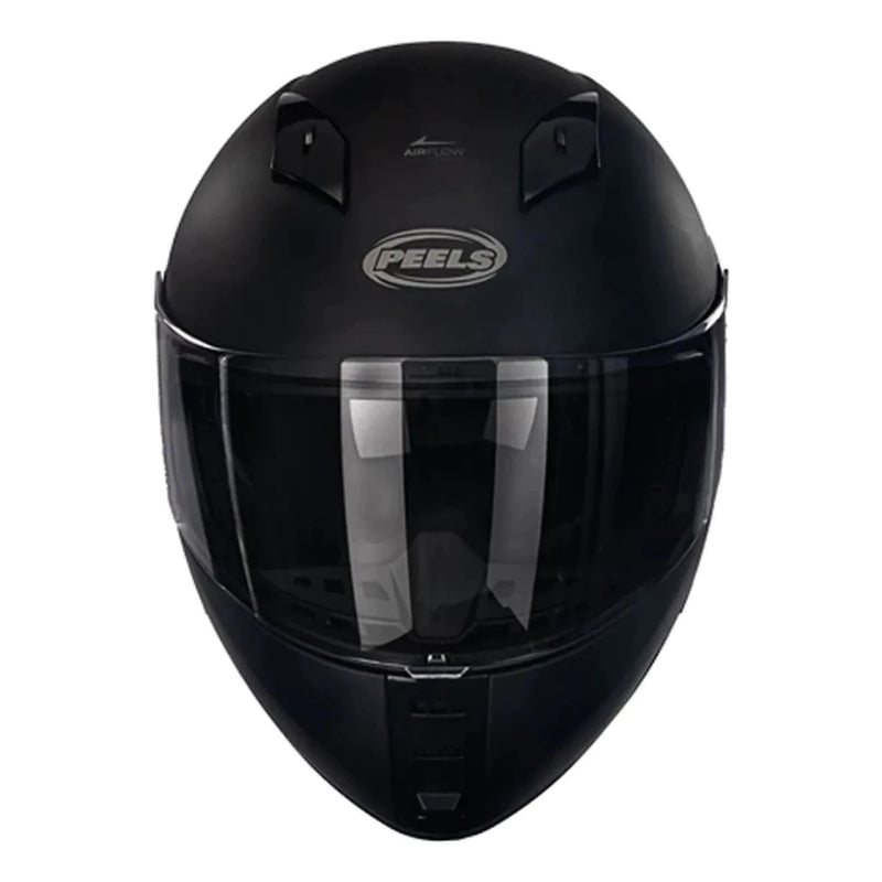 Capacete Peels Icon Pro NKD com Viseira - Cor Preto Fosco/Prata