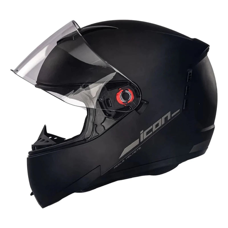 Capacete Peels Icon Pro NKD com Viseira - Cor Preto Fosco/Prata