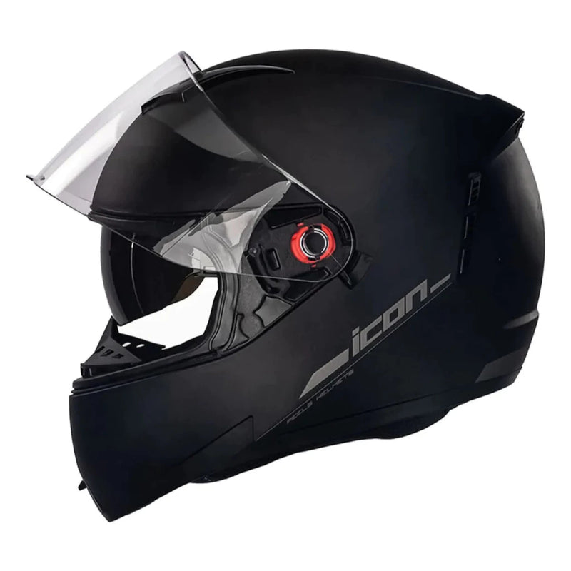 Capacete Peels Icon Pro NKD com Viseira - Cor Preto Fosco/Prata