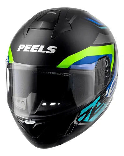 Capacete Peels Spike II GTX - Cor Preto Fosco/Azul