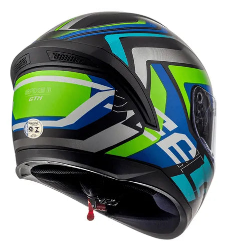 Capacete Peels Spike II GTX - Cor Preto Fosco/Azul