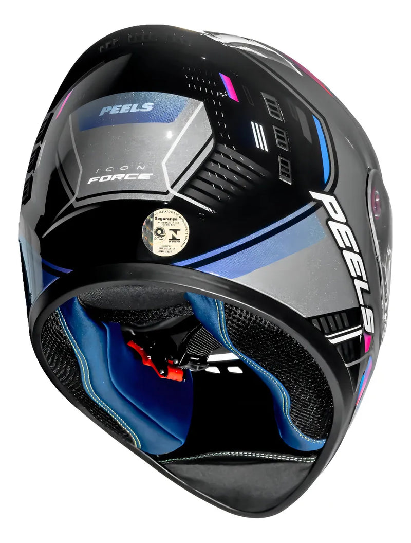 Capacete Peels ICON 23 FORCE Original C/Visor Preto/Cyber - Tecnologia Avançada e Design Futurista