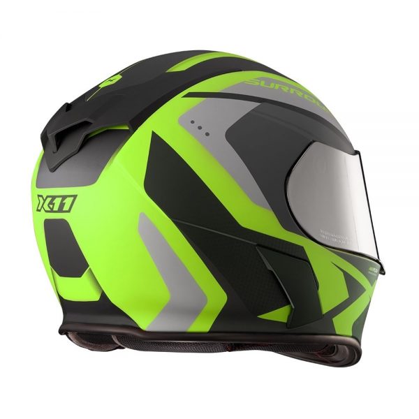 Capacete X11 Revo Pro Surround SV com Viseira Extra - Neon - Tamanho 58