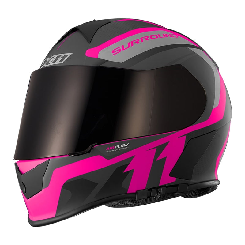 Capacete X11 Revo Pro Surround SV com Viseira Extra - Rosa - Tamanho 56