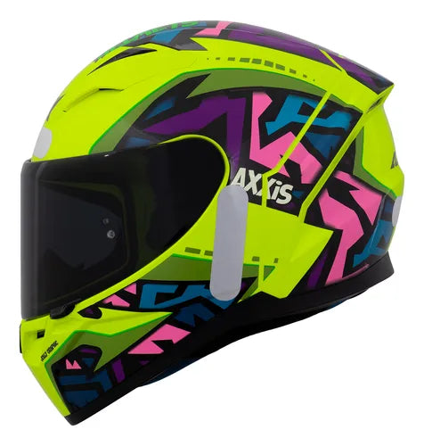 Capacete Axxis Segment Jolly - Vista Lateral com Gráficos
