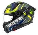 Capacete BIEFFE B-fast Climax - Detalhe da cor Cinza Moon/Amarelo

