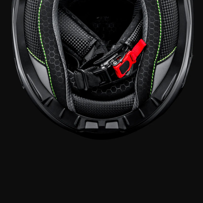 Capacete BIEFFE B-fast Strak o Tamanho 58 Preto e vermelho 