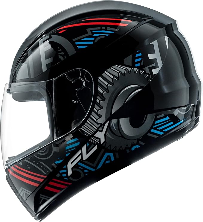 Capacete FLY F-9 HG Motor Preto - Vista Frontal Design Esportivo