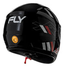 Capacete FLY F-9 HG PITSTOP Preto Vermelho visao