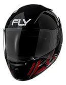 Capacete FLY F-9 HG PITSTOP Preto Vermelho visao Frontal