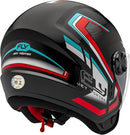 Capacete FLY Jet HG Vortex Preto/Vermelho - Vista Lateral Estilo Jet
