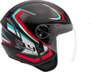Capacete FLY Jet HG Vortex Preto/Vermelho - Design Urbano Aberto
