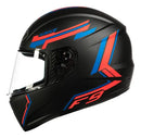  Capacete Fly F-9 HG Hans Preto Fosco/Vermelho 