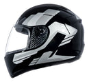 Capacete Fly F-9 HG Paint Preto/Prata  - Tamanho 56