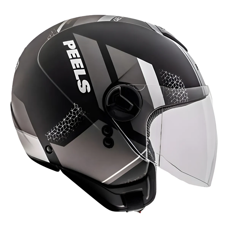 Capacete Peels Freeway 4Ever Preto Fosco/Grafite 58 