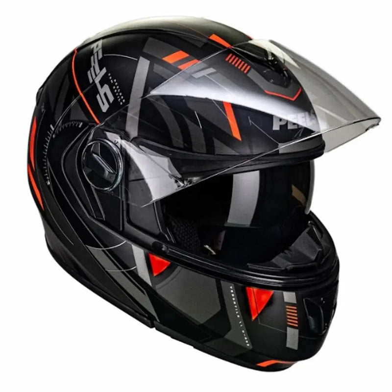 Capacete Peels U-RB2 Dynamic Preto Fosco/Vermelho 