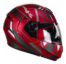 Capacete Peels U-RB2 Dynamic Vermelho Fosco/Grafite - Vista Lateral

