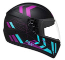 Capacete fly f-9 preto rocho e Azul